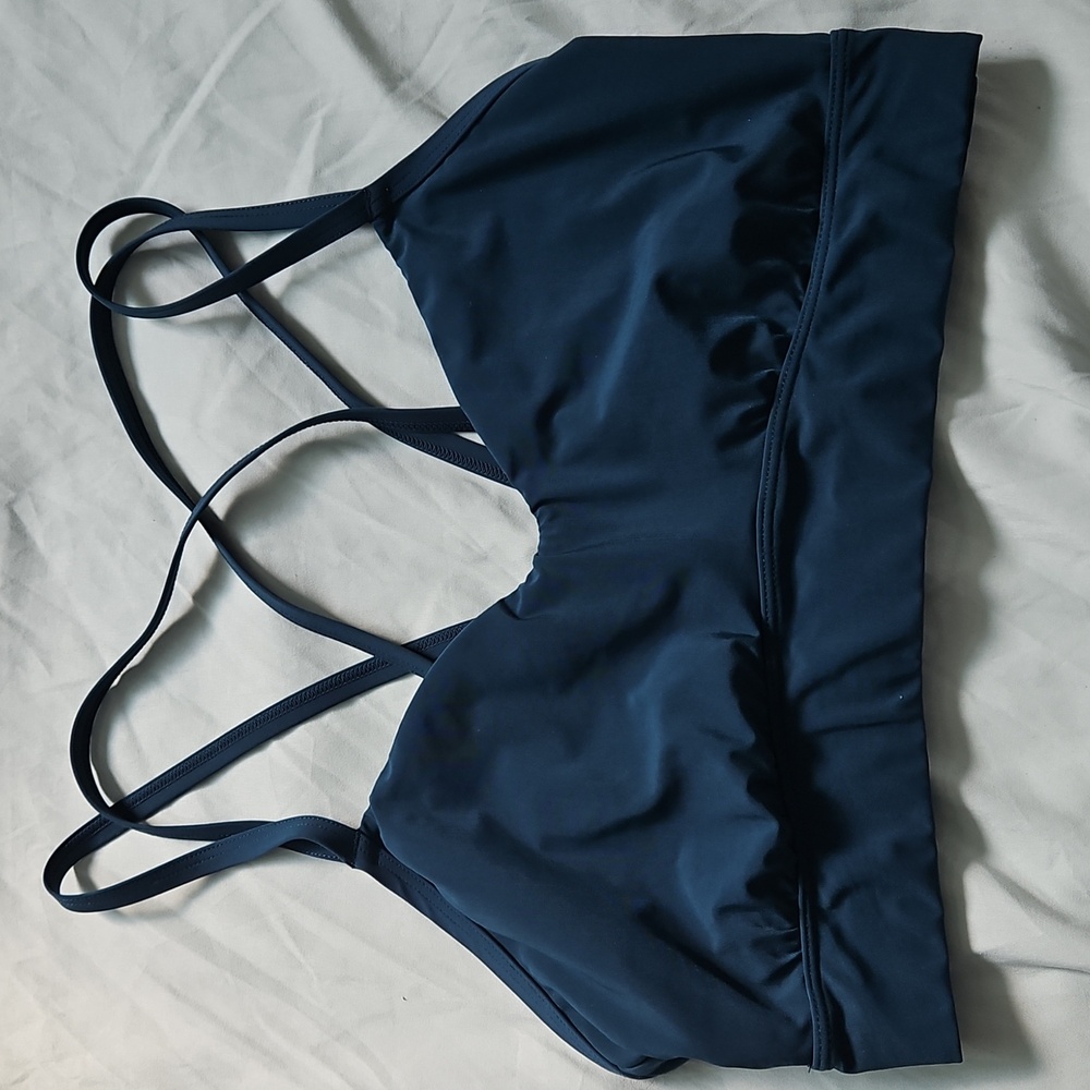 All In Motion Women's Blue and Purple Strappy Bralette Set, Size L - Picture 3 of 7